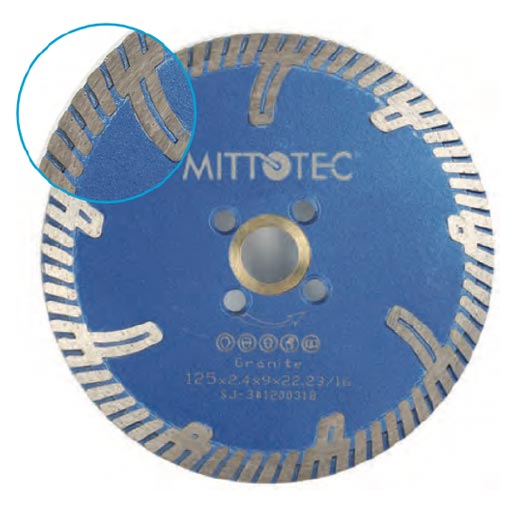 Турбо алмазный диск с защитными зубьями